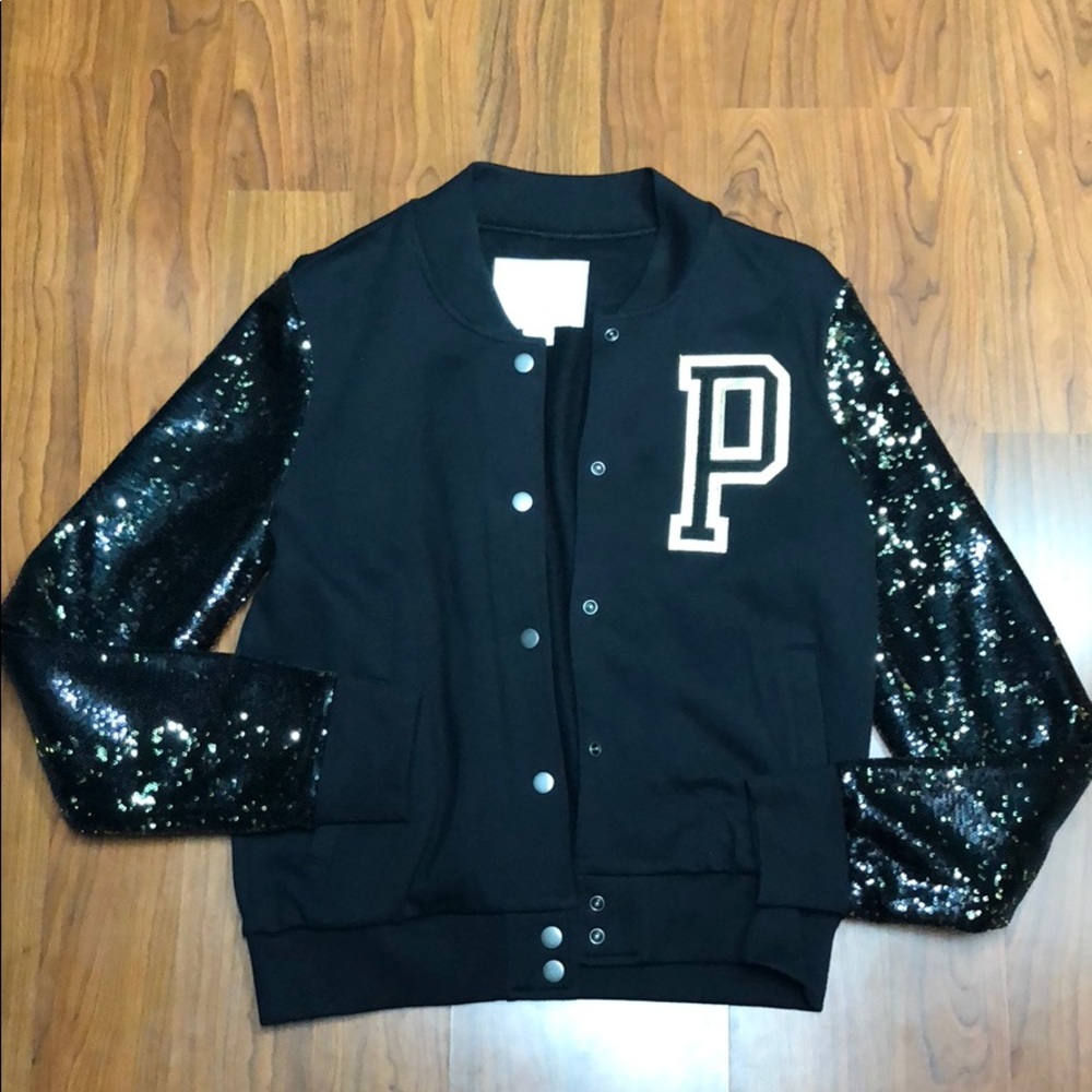 Victoria’s Secret pink Sequin changing varsity